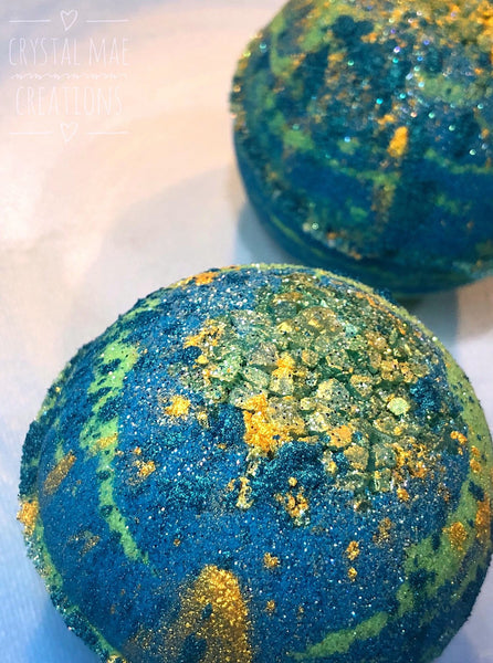 Mermaid Bath Bomb | Tropical | Gold European Sea Salt