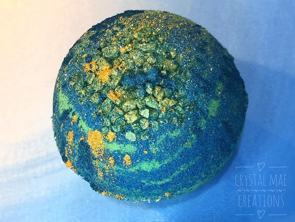 Mermaid Bath Bomb | Tropical | Gold European Sea Salt